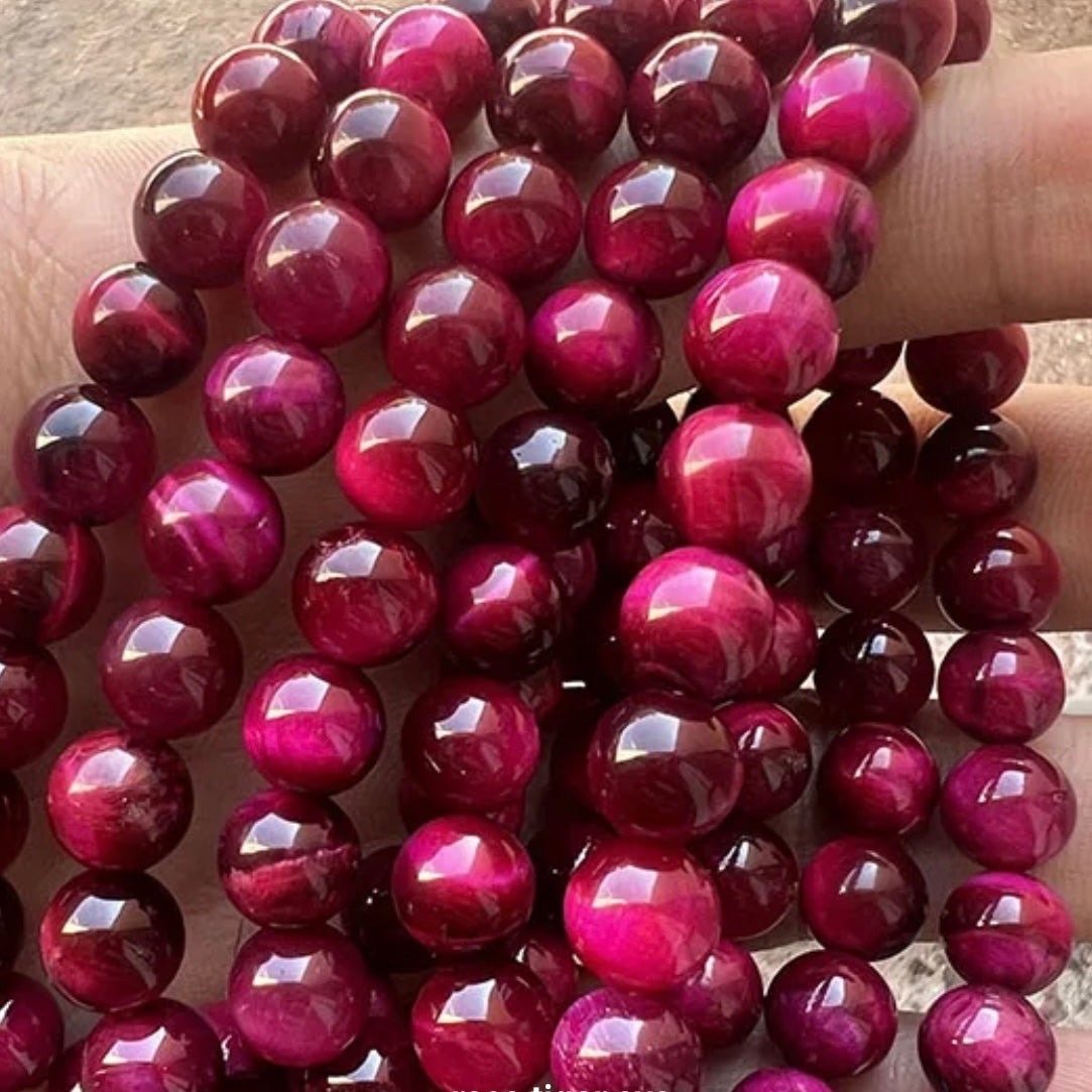 Rose tiger eye beaded bracelet